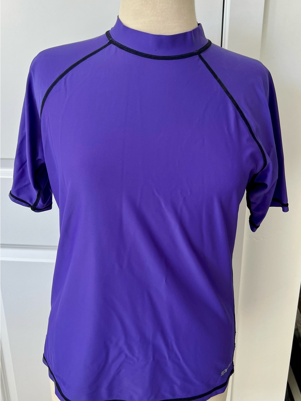 Women’s Short-Sleeve Swim Coverup - Purple